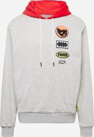 PUMA - Sweatshirt de desporto 'Playbook' em cinzento: frente