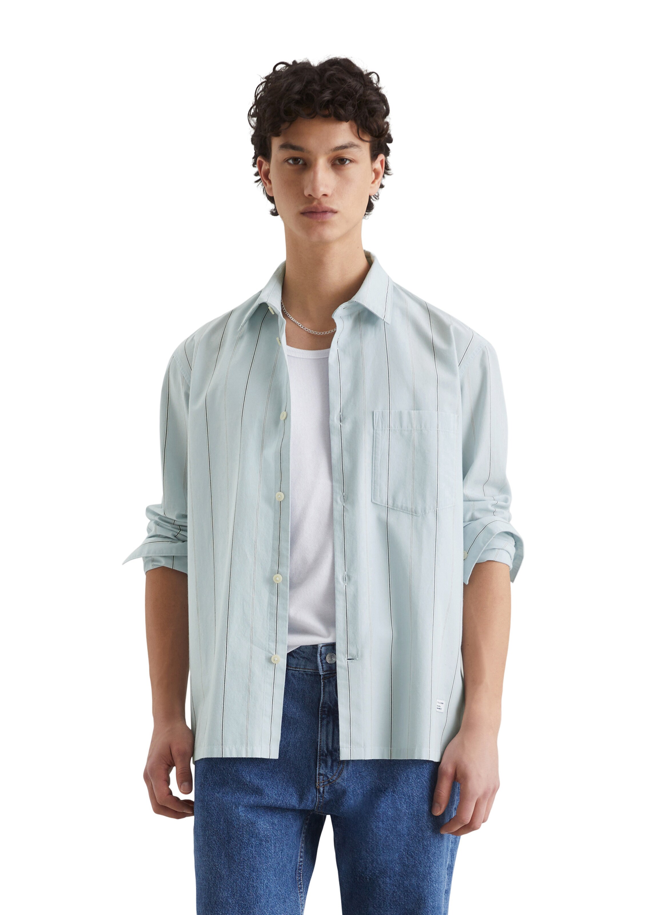 Marc O'Polo DENIM Comfort fit Button Up Shirt in Blue: front