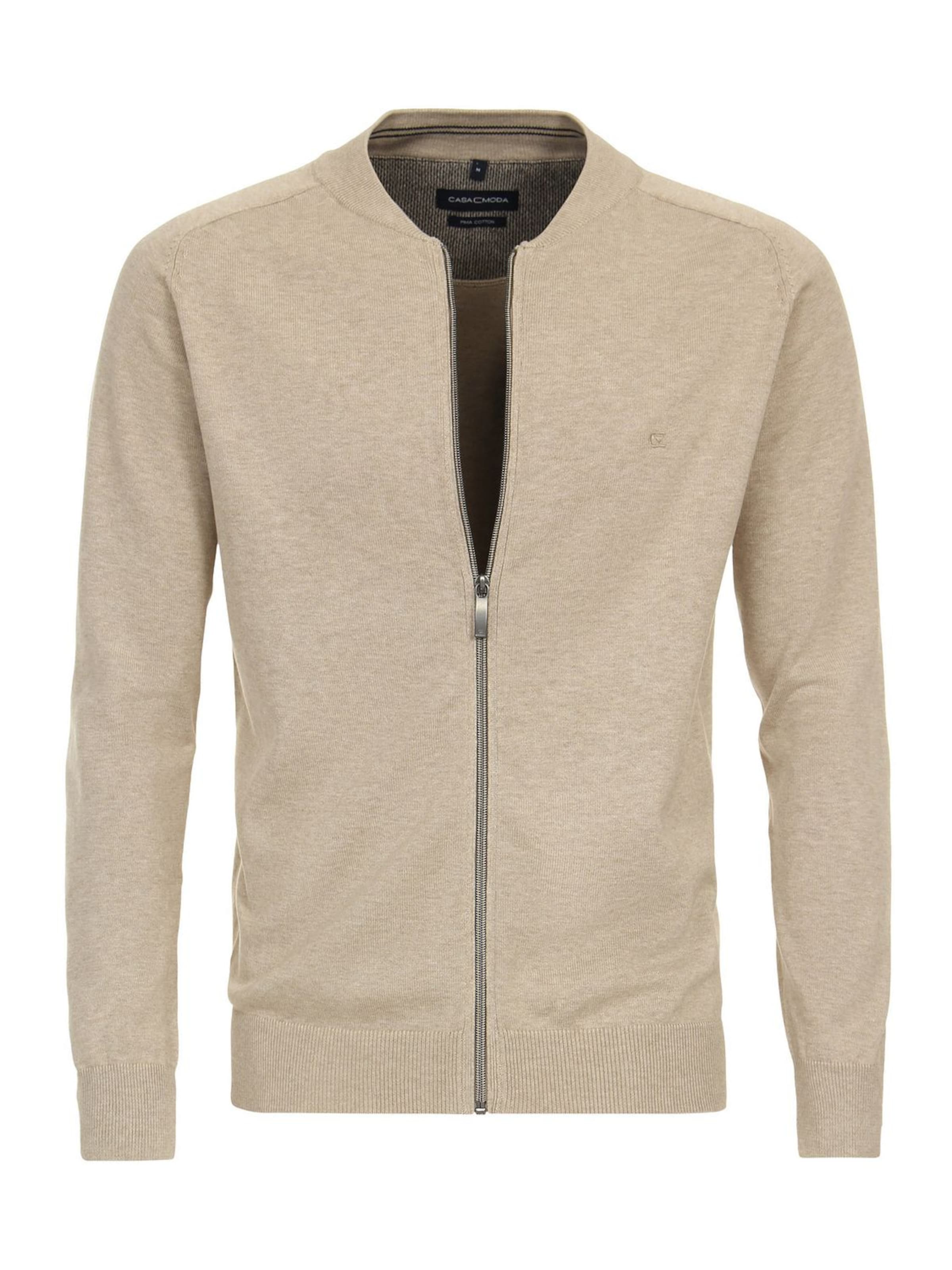 CASA MODA Knit cardigan in Beige: front