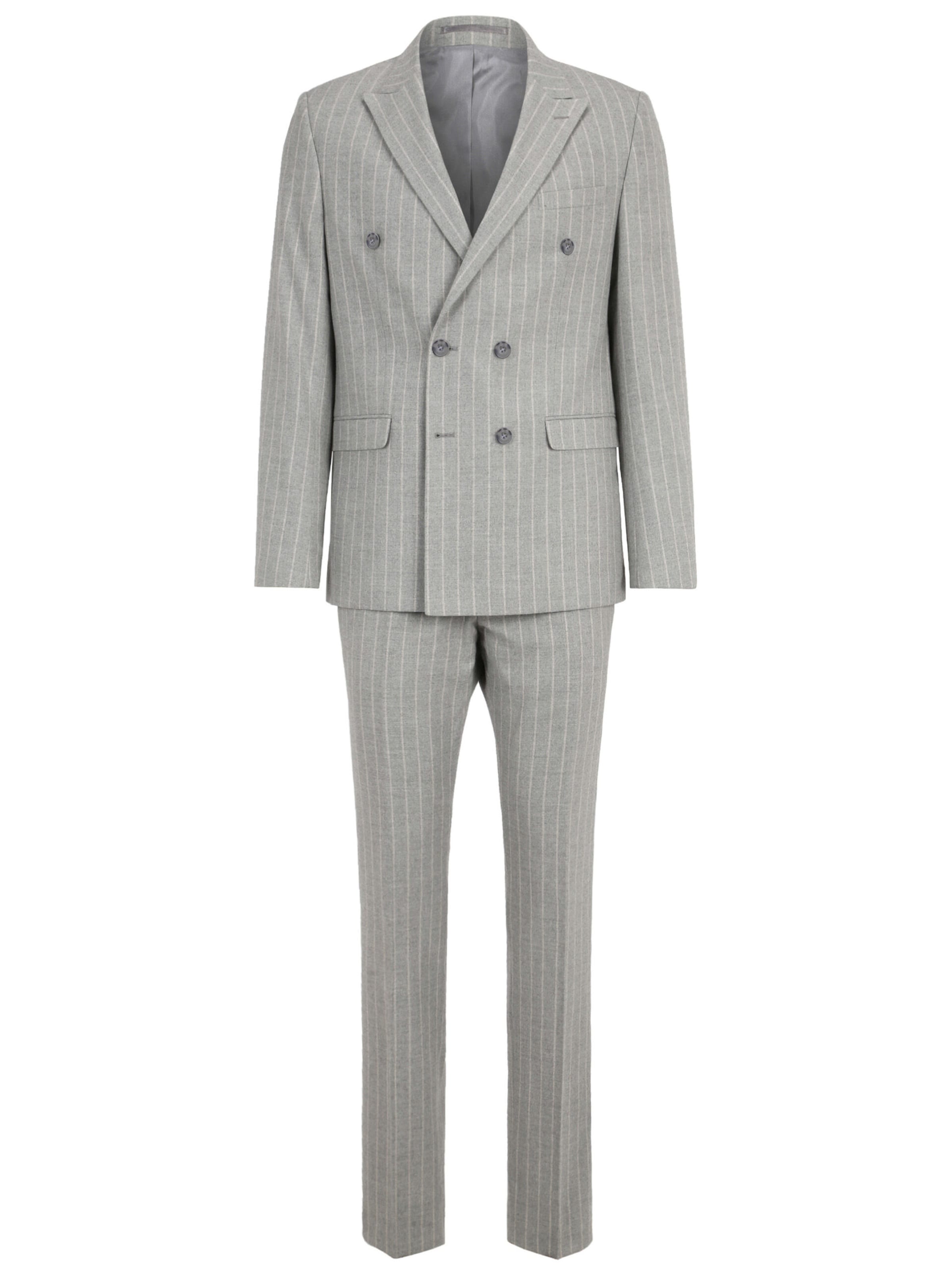 Steffen Klein Slimfit Pak in Grijs: voorkant