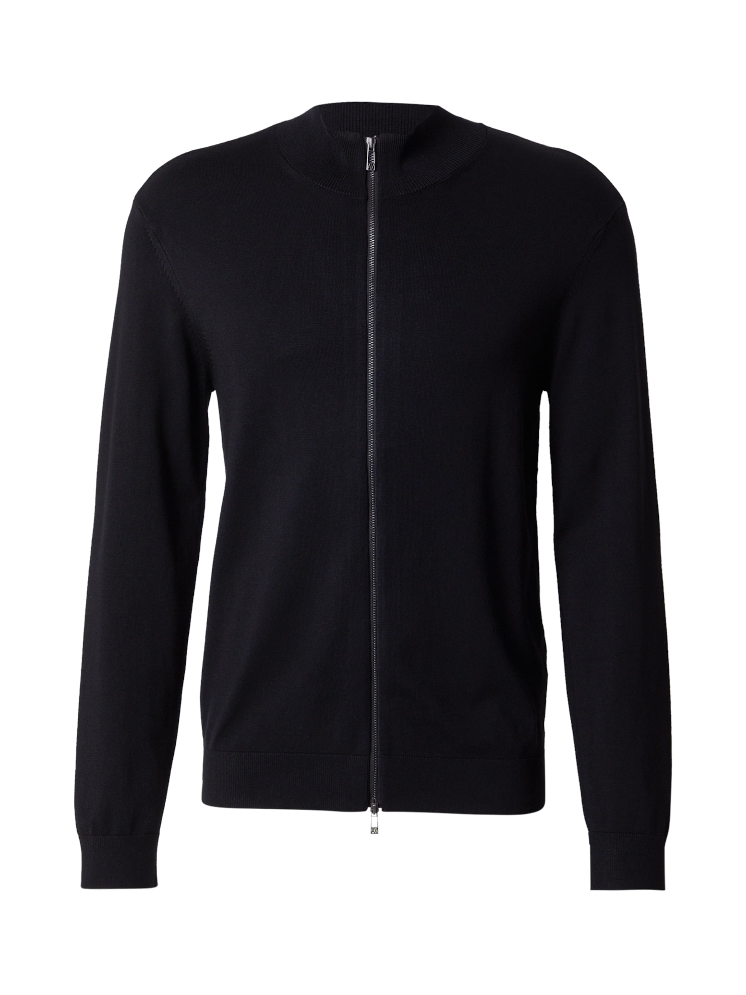 ARMANI EXCHANGE Πλεκτή ζακέτα σε μαύρο: μπροστά
