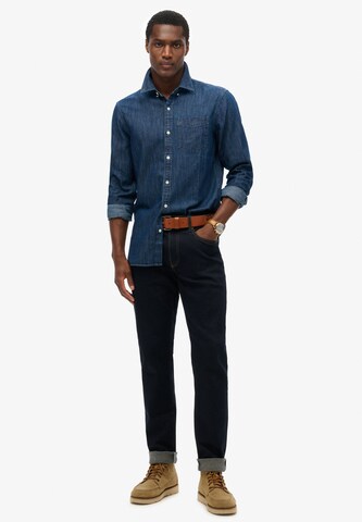 Superdry Regular fit Overhemd in Blauw