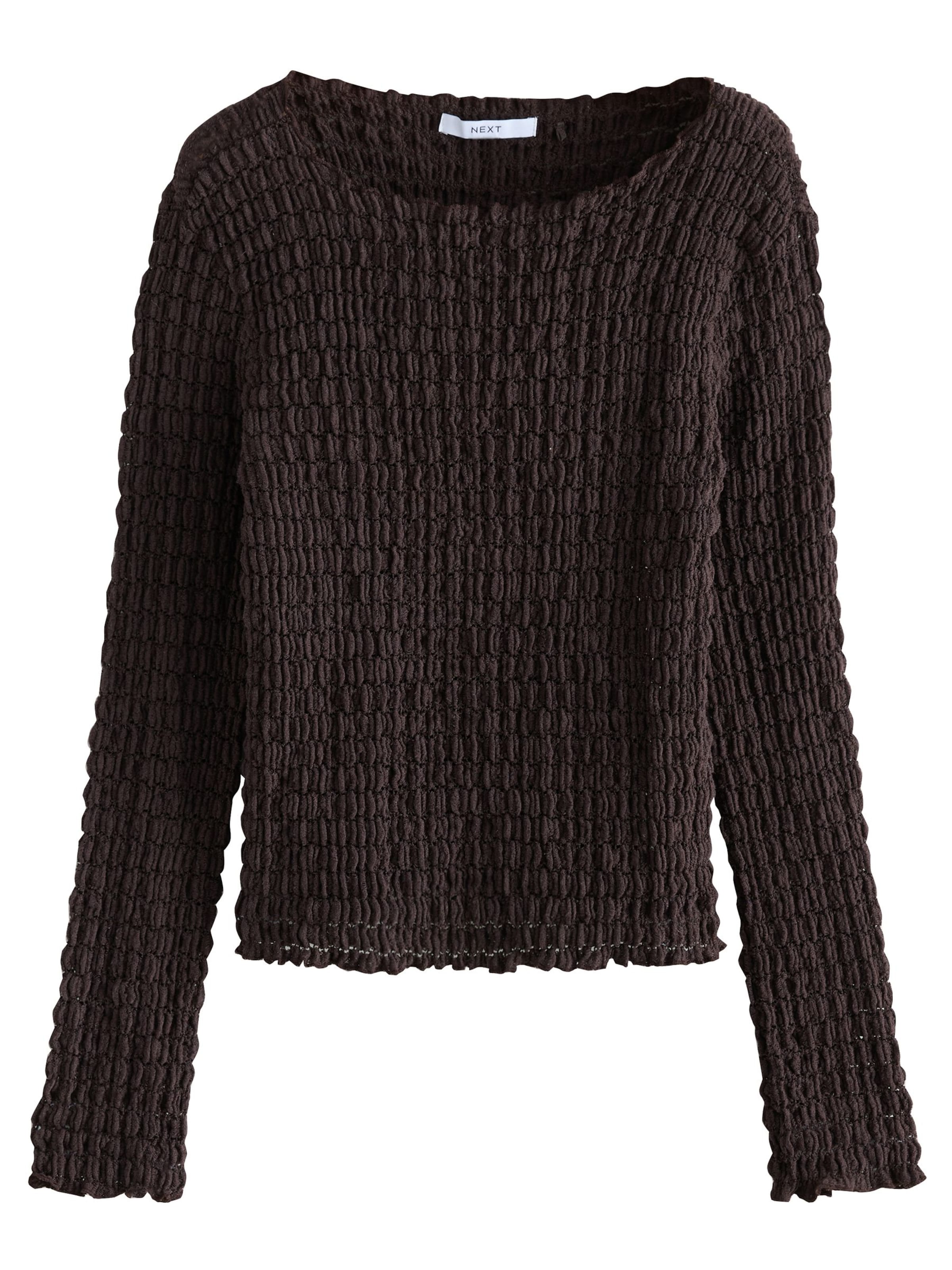 T-shirt Next en marron : devant