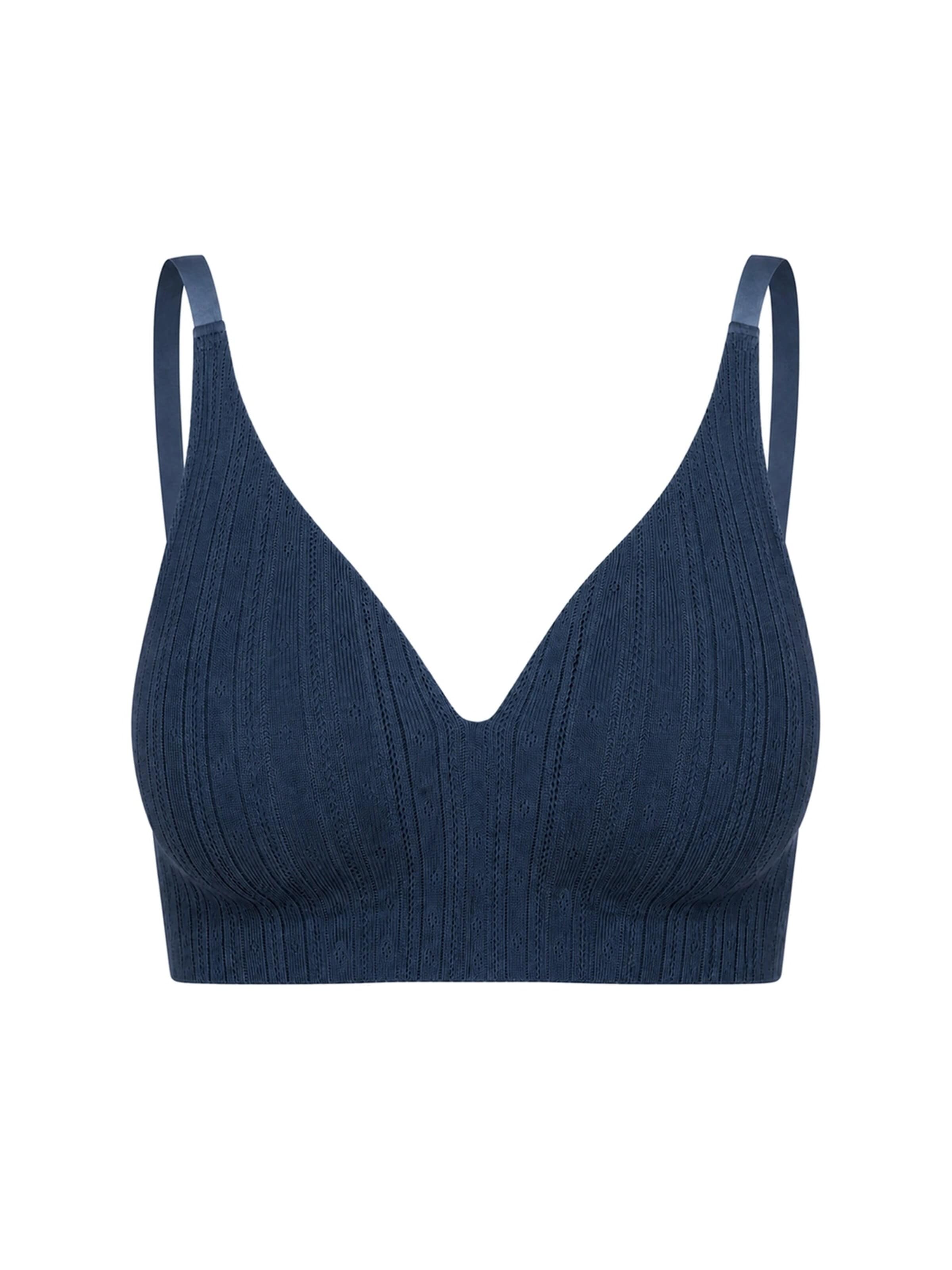 cfab Push-up BH 'Jacquard Comfort Push-Up BH' in Blauw: voorkant