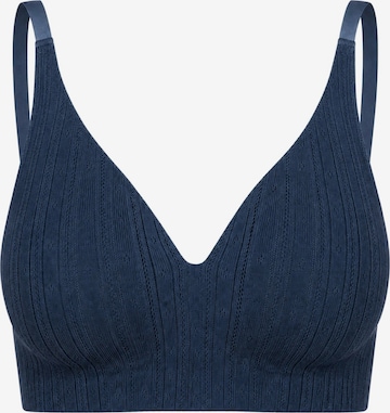 cfab BH 'Jacquard Comfort Push-Up BH' in Blauw: voorkant