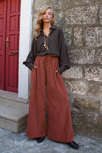 Trend Alaçatı Stili Pantalon en 36 en rouille, Vue avec produit