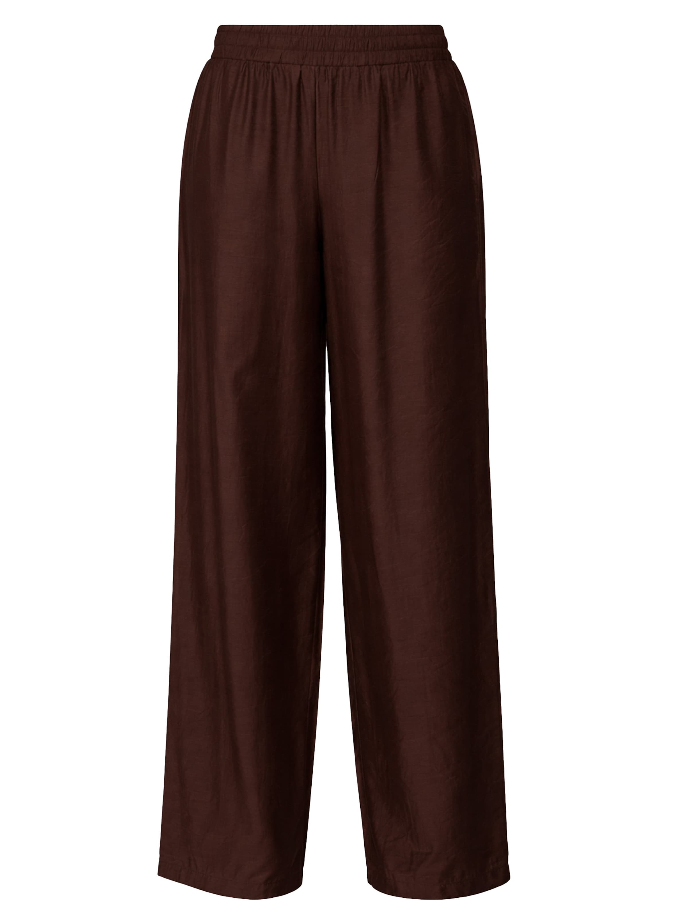 SASSYCLASSY Trousers in Brown: front
