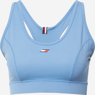 Sportinė liemenėlė iš Tommy Hilfiger Sport, spalva – šviesiai mėlyna / raudona / balta, Prekių apžvalga