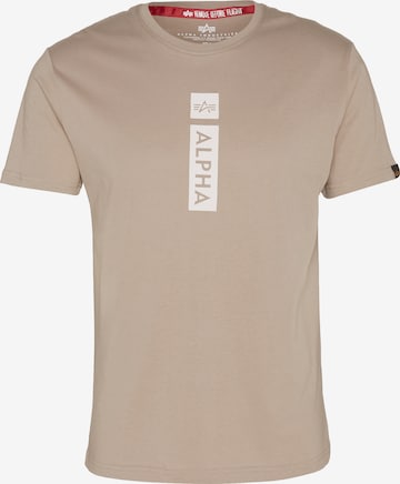 ALPHA INDUSTRIES T-shirt i beige: framsida