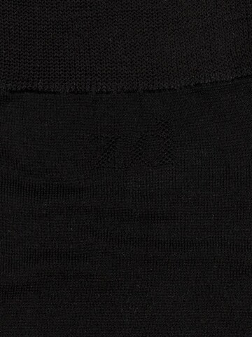 zd ZERO DEFECTS Kniestrümpfe 'Mercerized cotton knee socks' in Schwarz