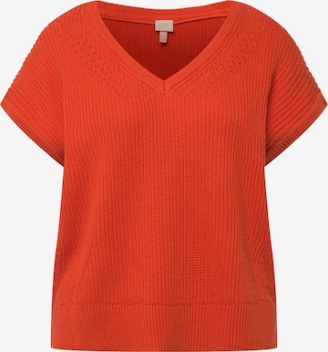 Pull-over Ulla Popken en rouge : devant