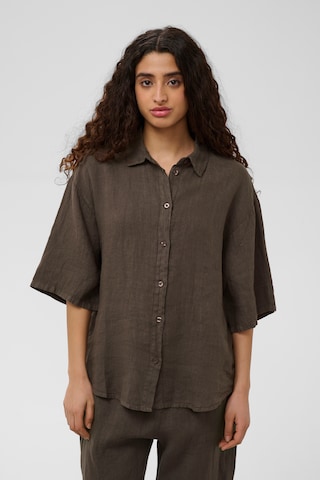 SOAKED IN LUXURY Shirt in Braun: Vorderseite