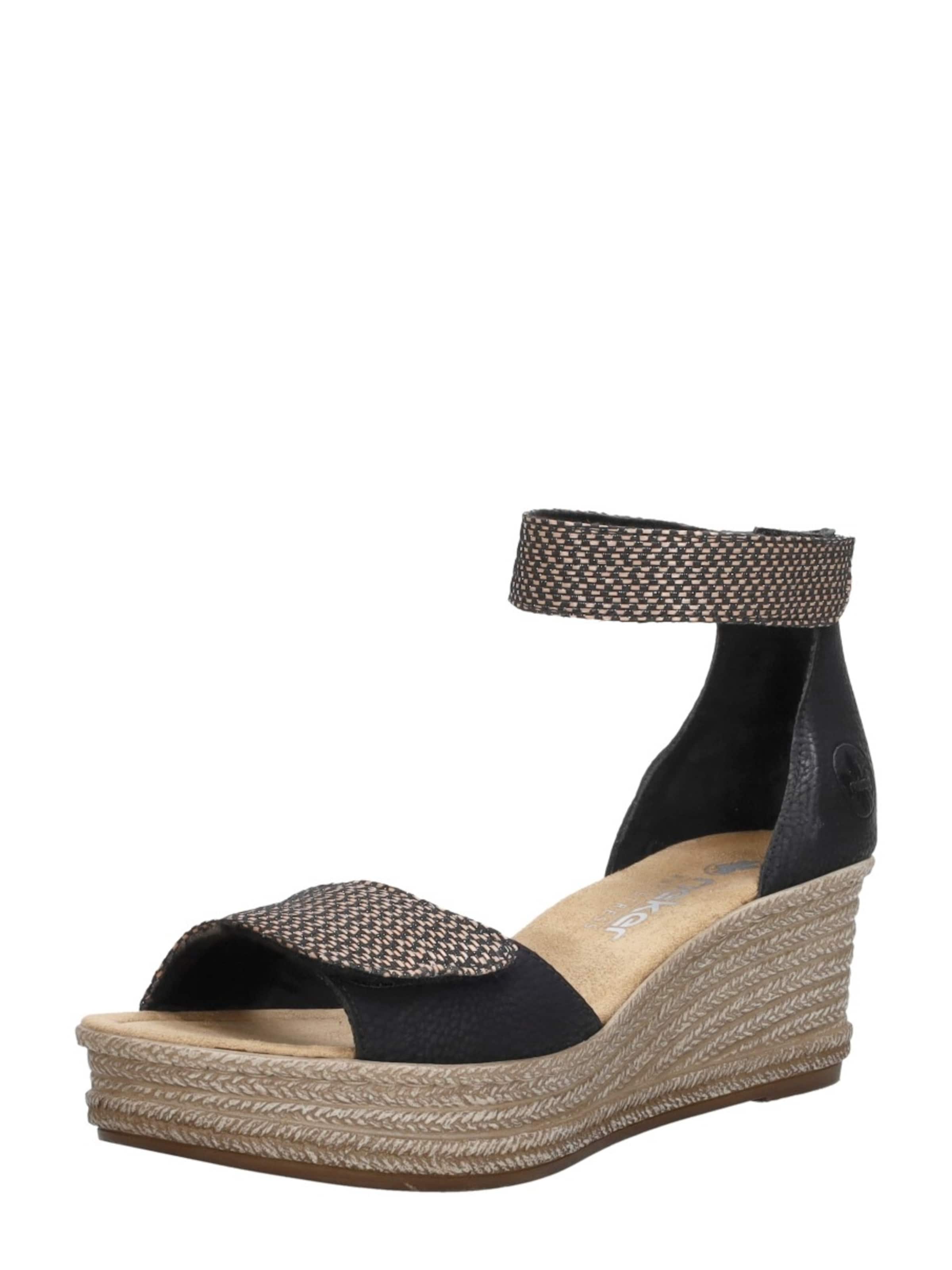 Rieker Sandal 'Sandalen Hak' in Black: front