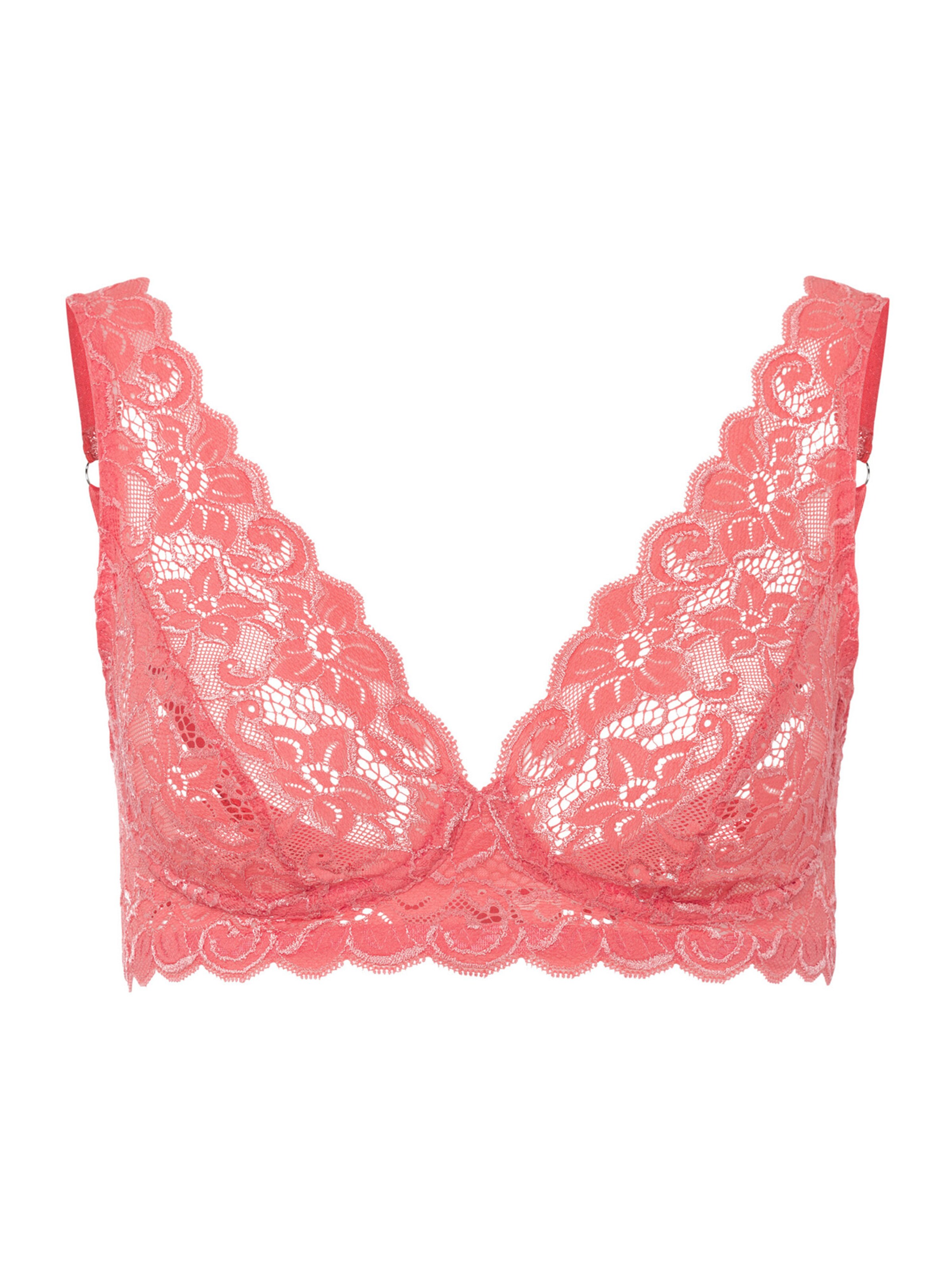 Hanro - Triangular Soutien ' Moments ' em rosa: frente