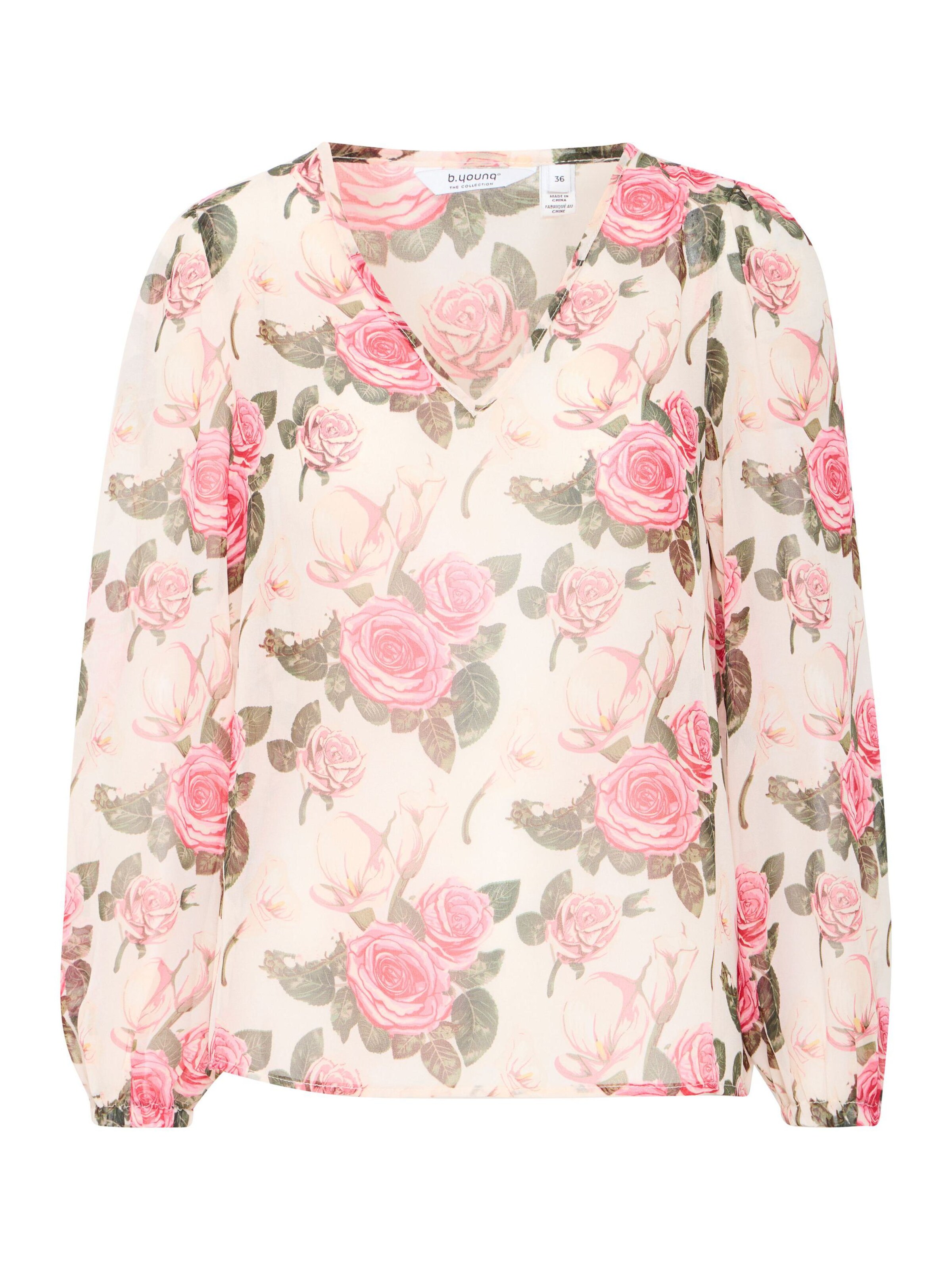 b.young Bluse 'Irosemarin' in Beige: Vorderseite