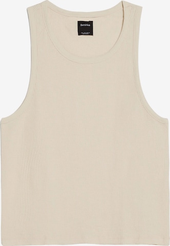 Bershka T-Shirt in Beige: predná strana