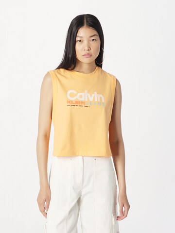 Calvin Klein Jeans - Top em laranja: frente