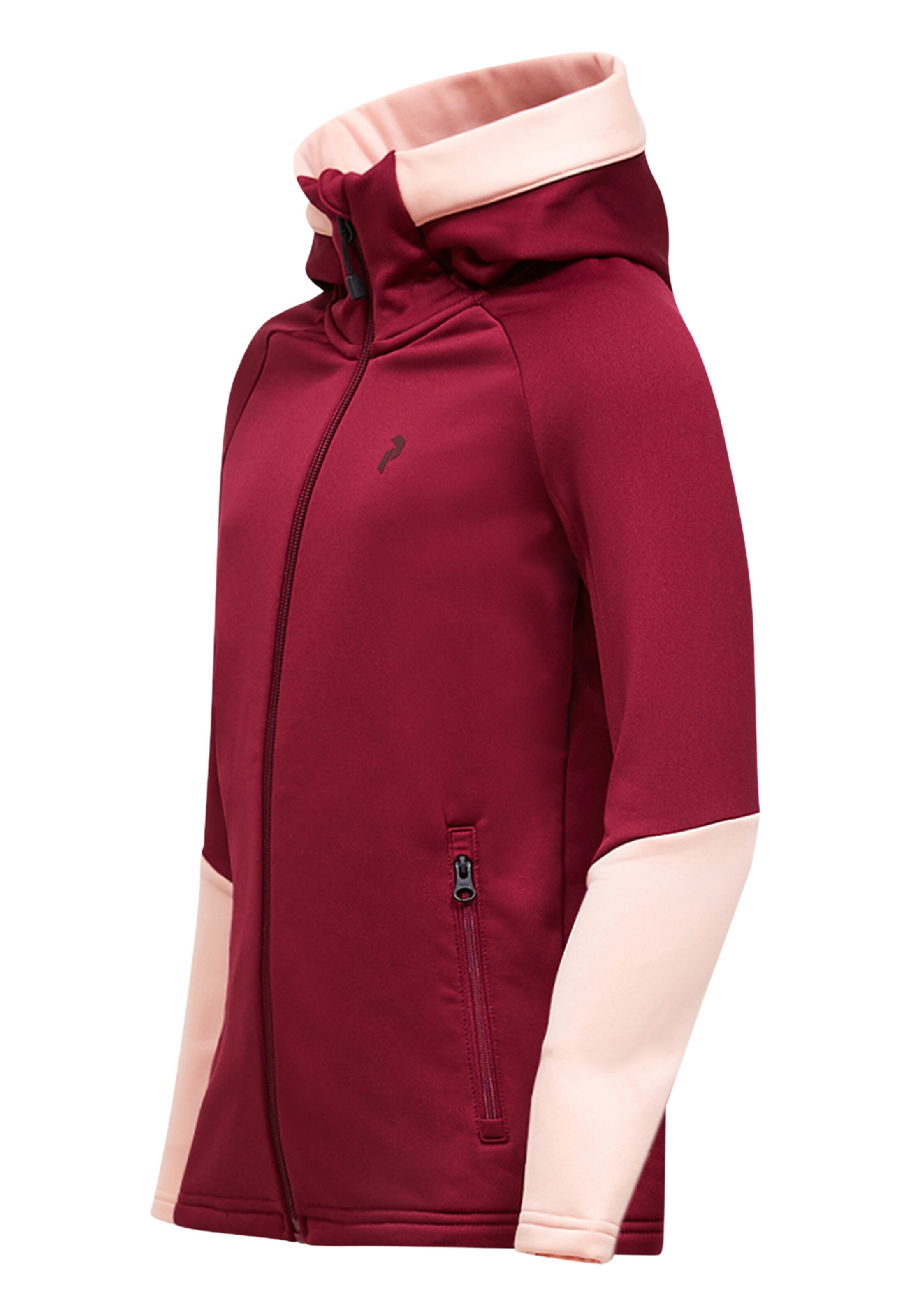 Veste de sport 'Jr Rider Essentials Midlayer Zip Hood' PEAK PERFORMANCE en rouge