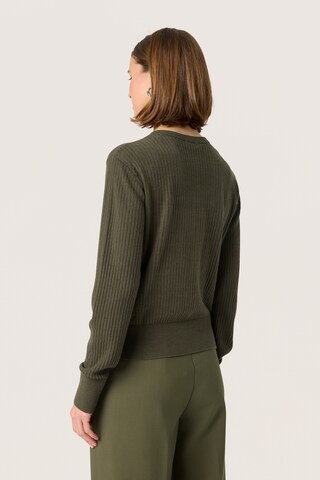 SOAKED IN LUXURY Knit cardigan 'Spina' in Green