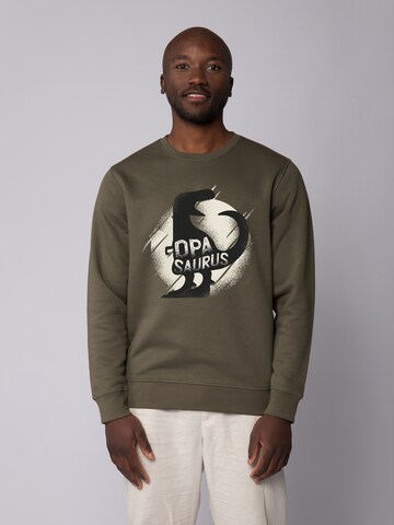 Watapparel Sweatshirt ' Opasaurus ' in Groen: voorkant