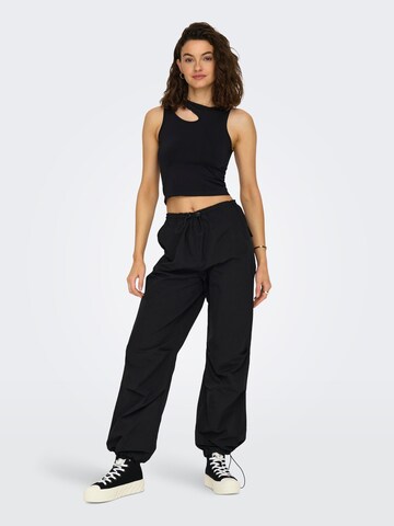 ONLY - Tapered Pantalón 'ECHO' en negro