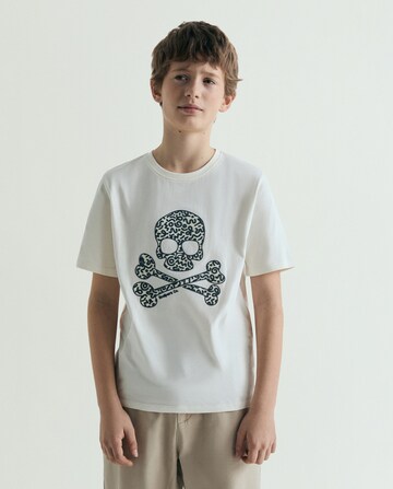 T-Shirt 'Magic Skull' Scalpers en blanc