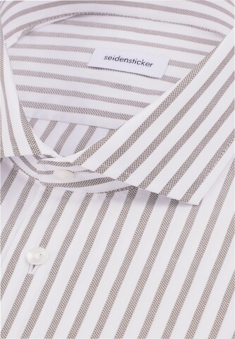 SEIDENSTICKER Regular fit Business shirt in Brown