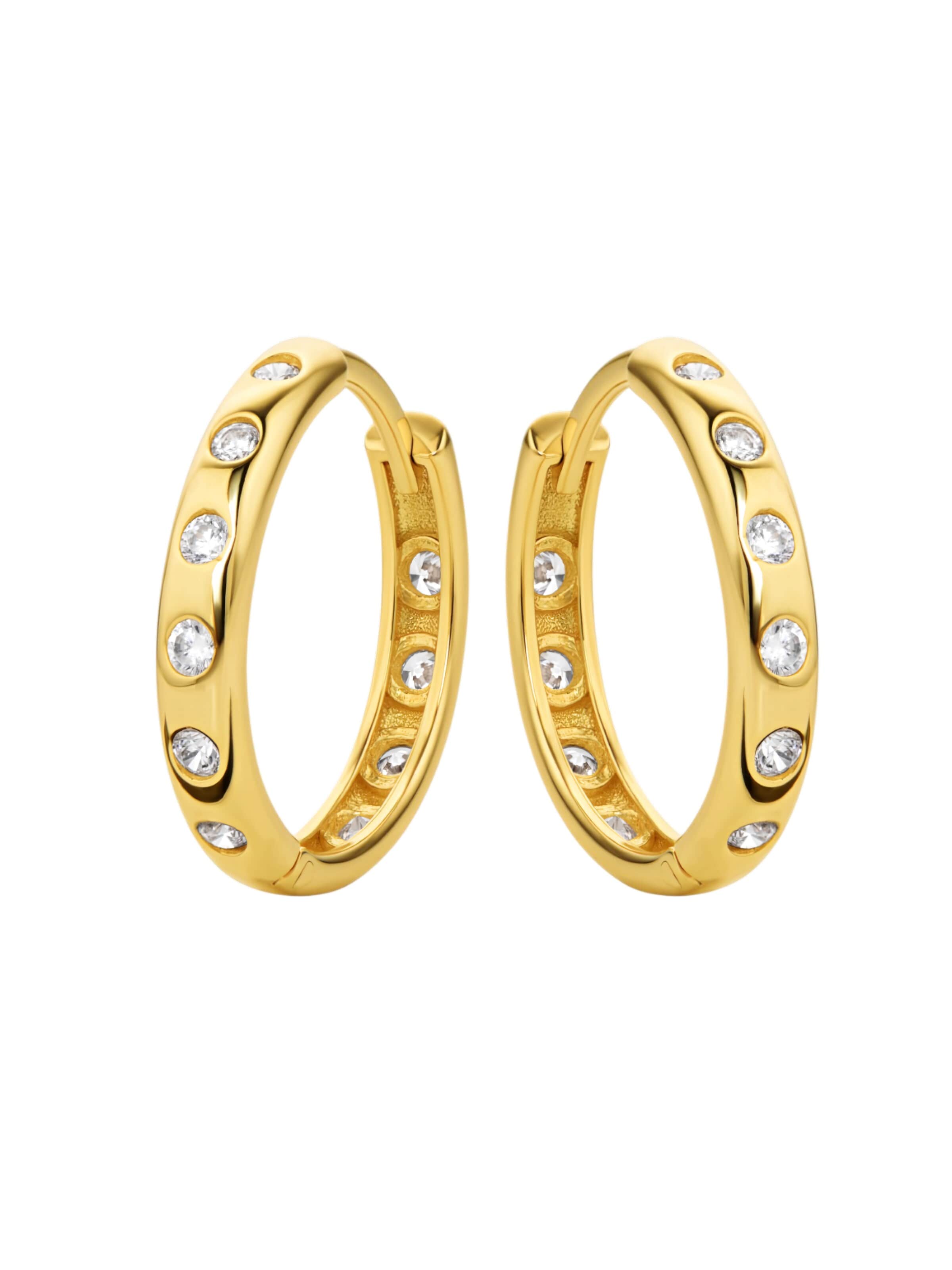 Vanlere - Pendientes 'Creolen aus 375 Gelbgold' en oro: frente