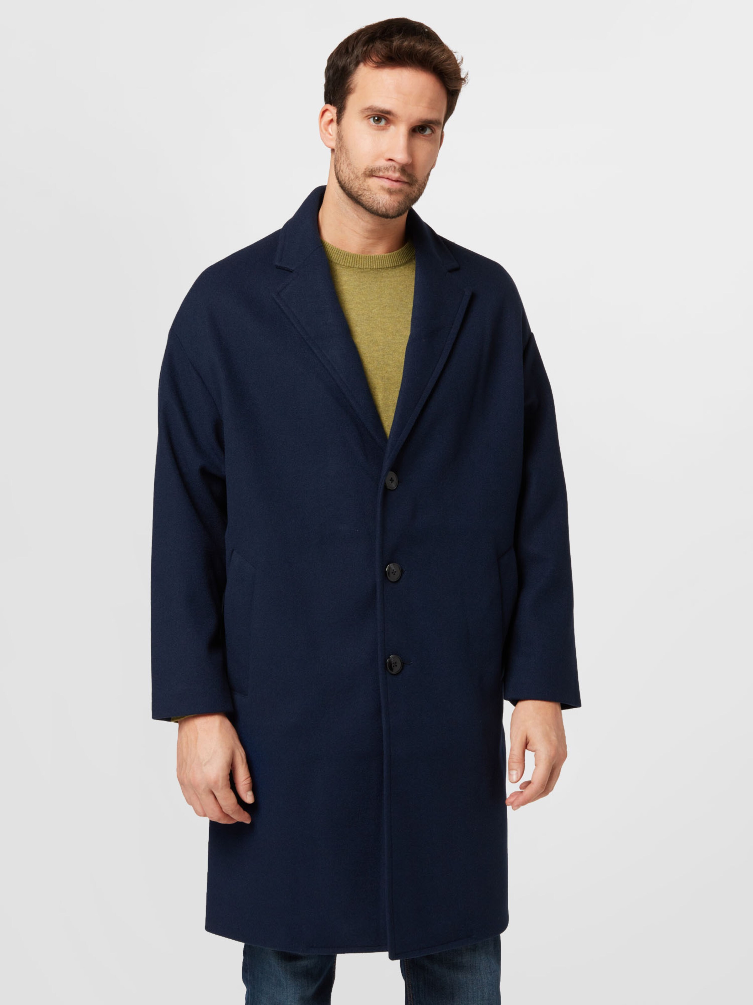 Burton menswear overcoat in navy deals