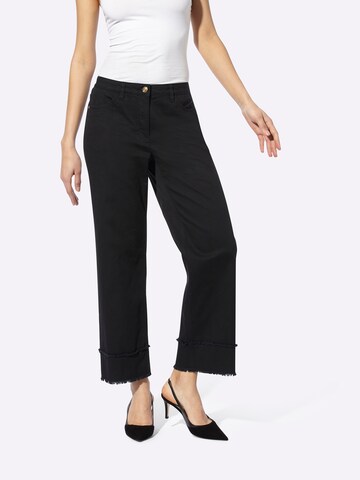 Wide leg Jeans di heine in nero: frontale