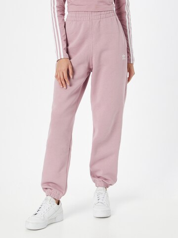 ADIDAS ORIGINALS Zwężany krój Spodnie 'Adicolor Essentials Fleece' w kolorze fioletowy: przód