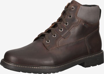 GEOX Lace-Up Boots in Brown: front