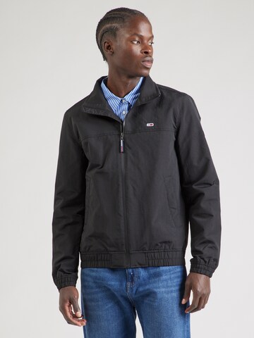 Tommy Jeans Jacke 'ESSENTIAL' (GRS) in Schwarz: Vorderseite