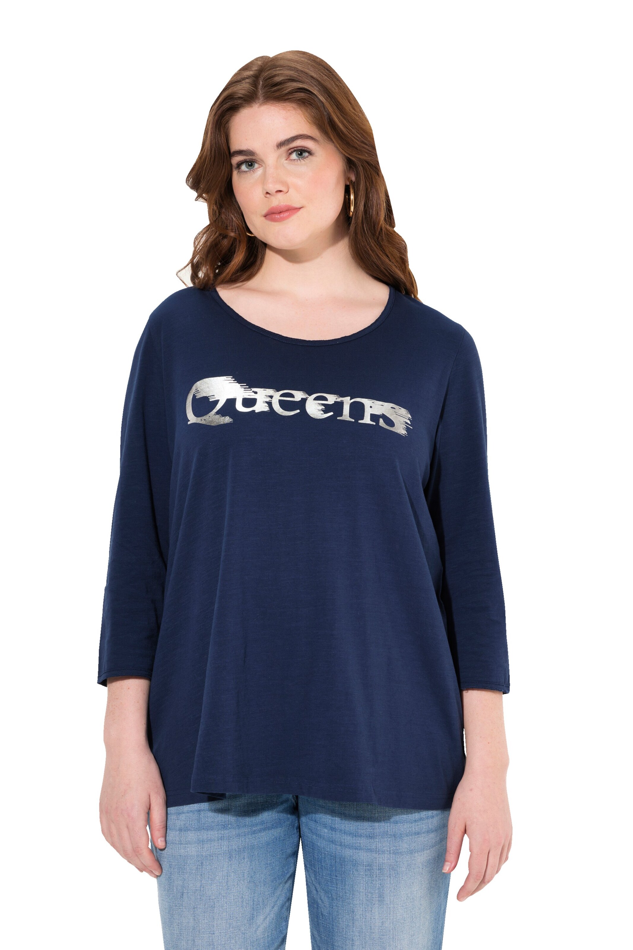 Ulla Popken Shirt in Blauw: voorkant