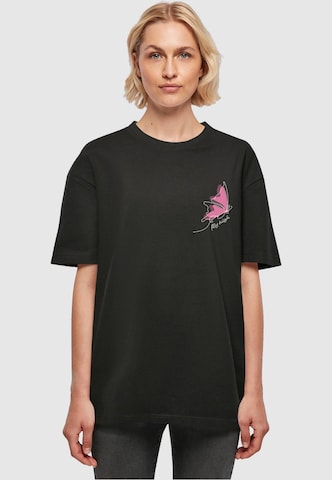 Merchcode Oversized shirt 'Fly High' in Zwart: voorkant