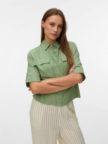 VERO MODA Bluse 'AWRyder' in Grün: Vorderseite