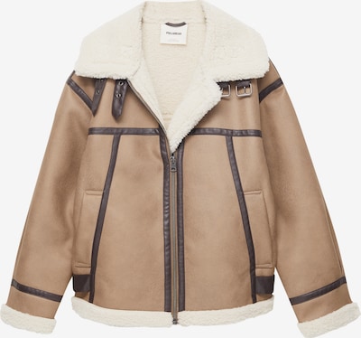 Pull&Bear Between-season jacket in Cream / Chocolate / Light brown, Item view