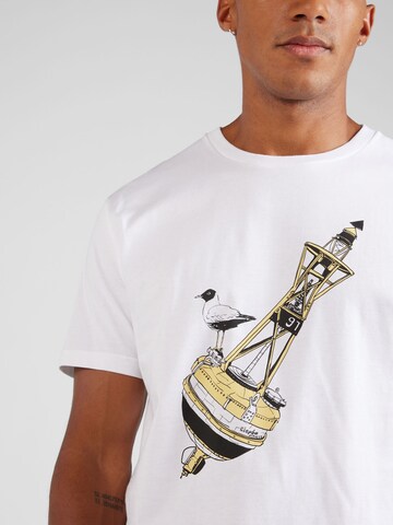 Cleptomanicx Shirt 'Buoys' in White