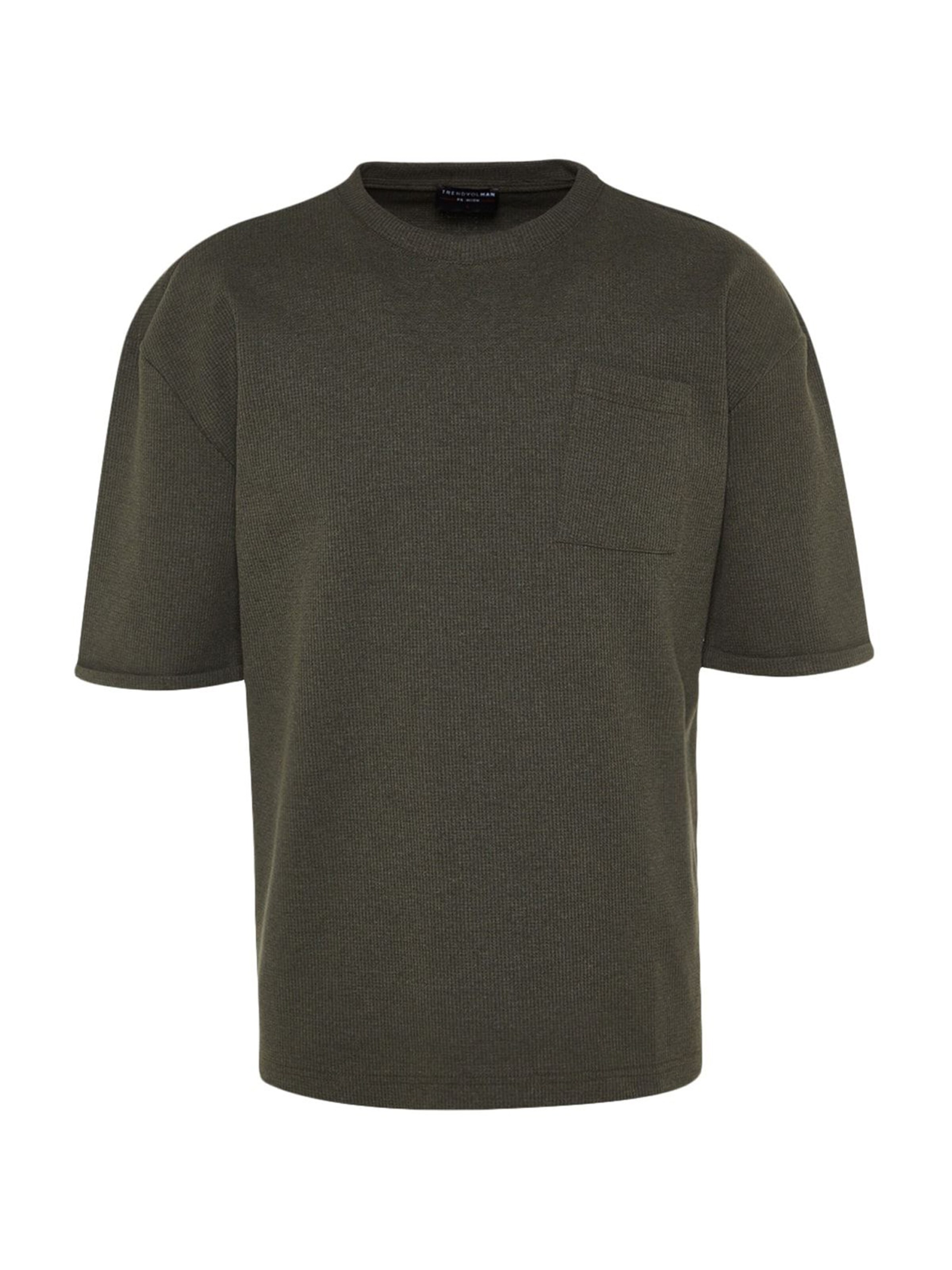 Trendyol Koszulka w kolorze zielony: przód