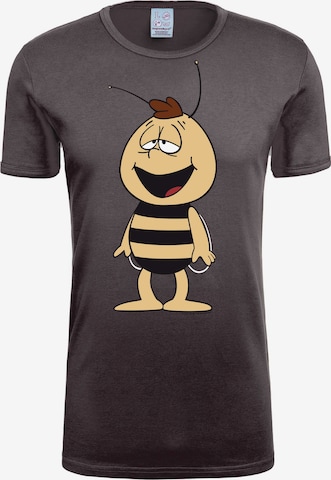 LOGOSHIRT Shirt 'Die Biene Maja - Willi' in Grey: front