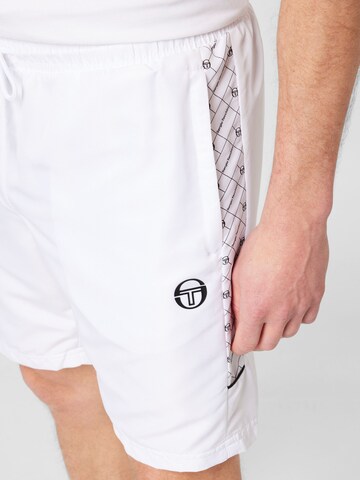 Sergio Tacchini Normalny krój Spodnie sportowe 'DIAMANTE' w kolorze biały