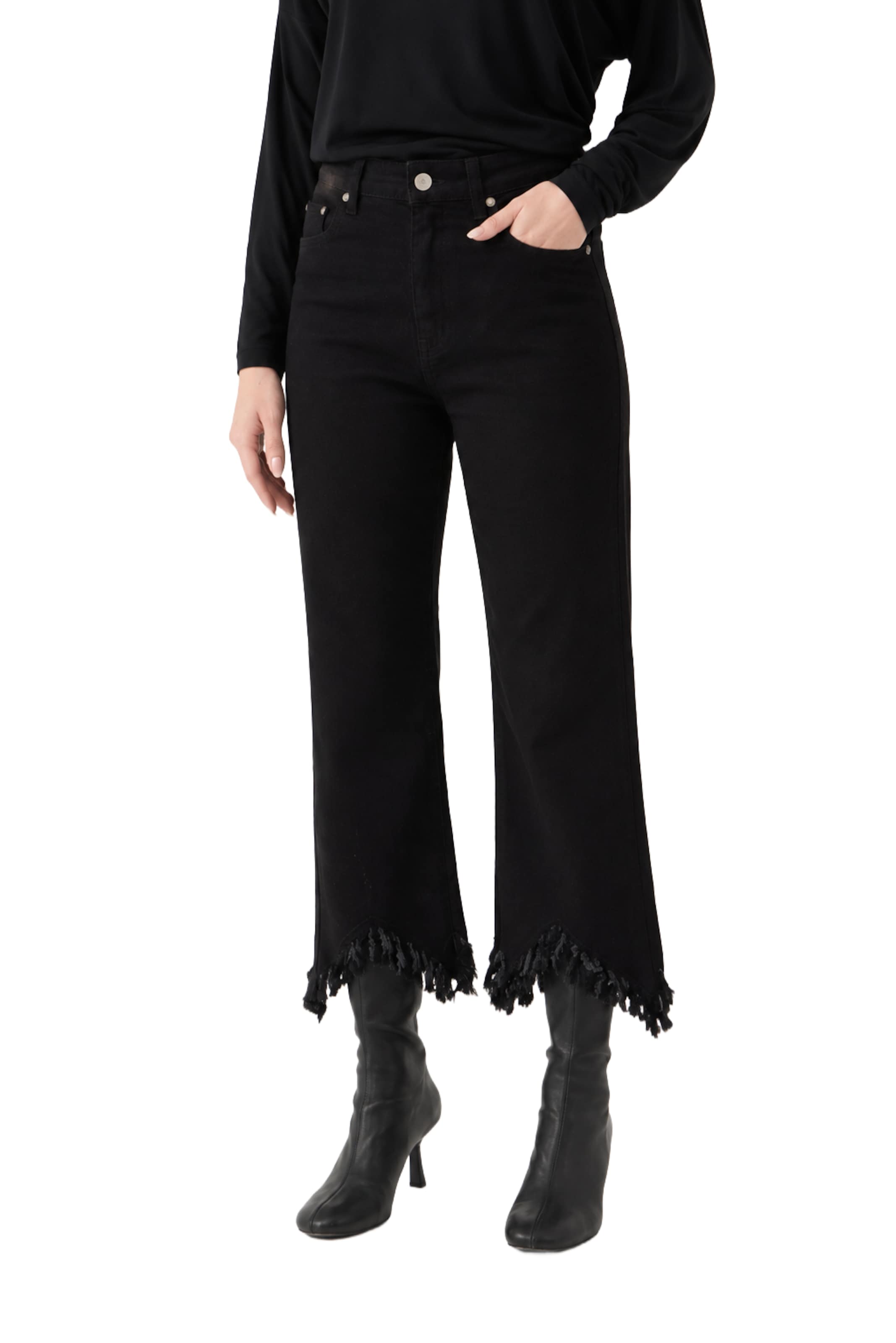 Regular Pantalon HOLLY LOLLY en noir : devant