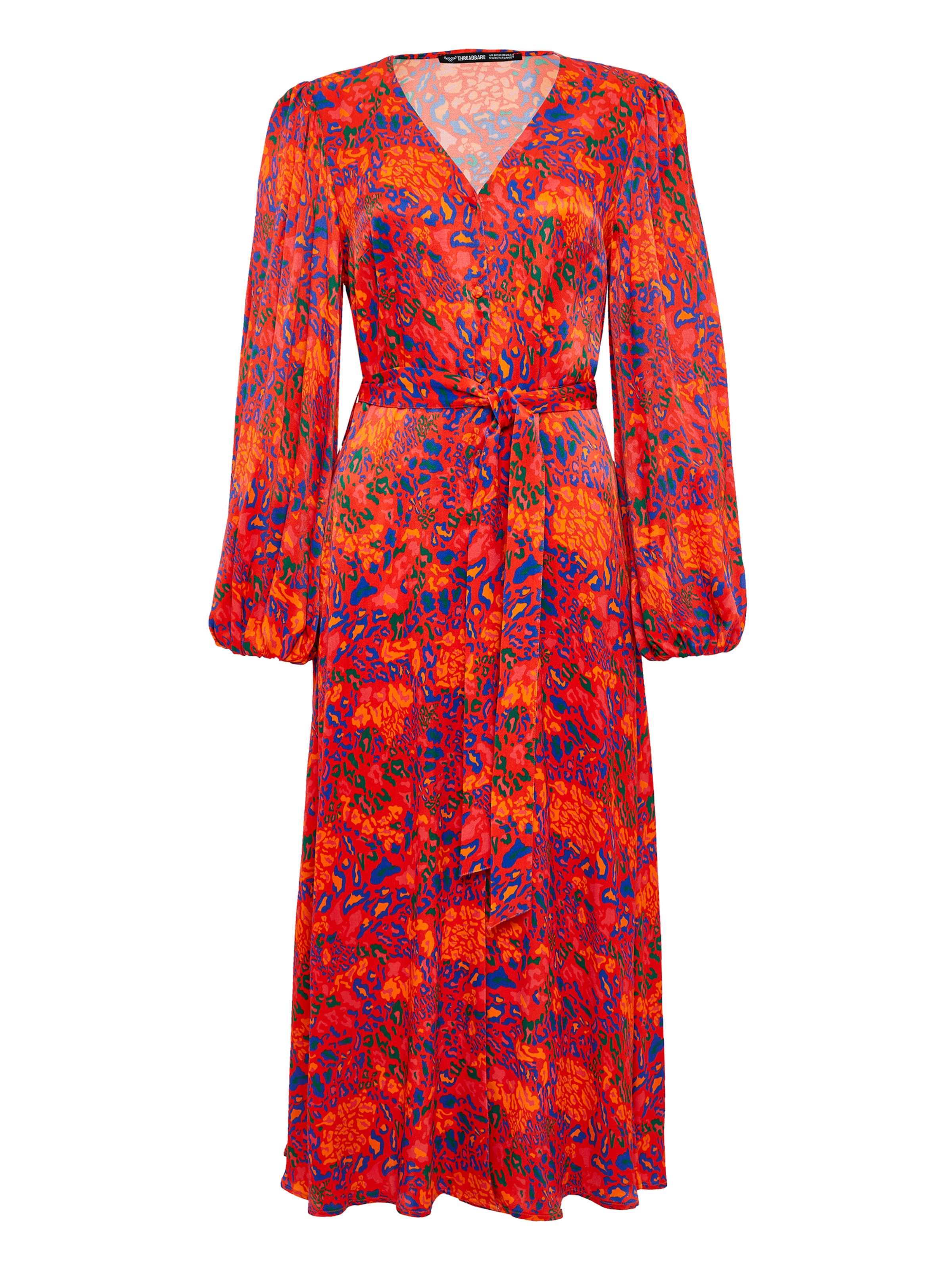 Threadbare Kleid 'Pineapple' in Rot: Vorderseite