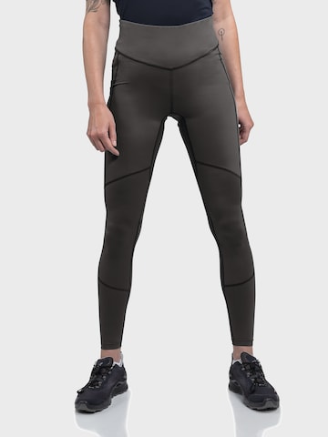 Schöffel Skinny Fit Outdoor панталон 'Vikan' в сиво: отпред