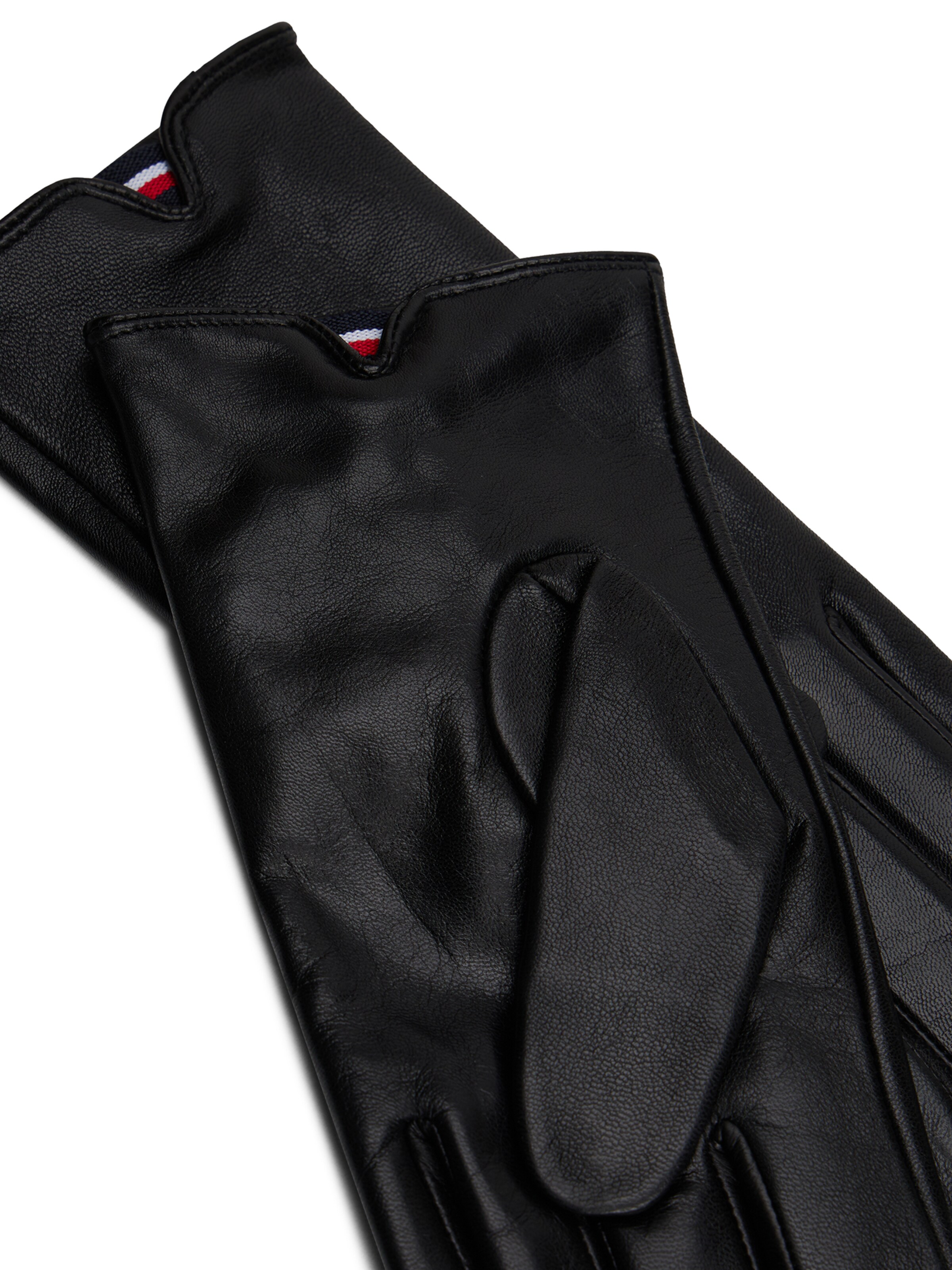 juoda TOMMY HILFIGER Pirštuotos pirštinės