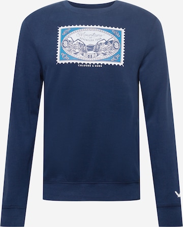 COLOURS & SONS Sweatshirt in Blue: front