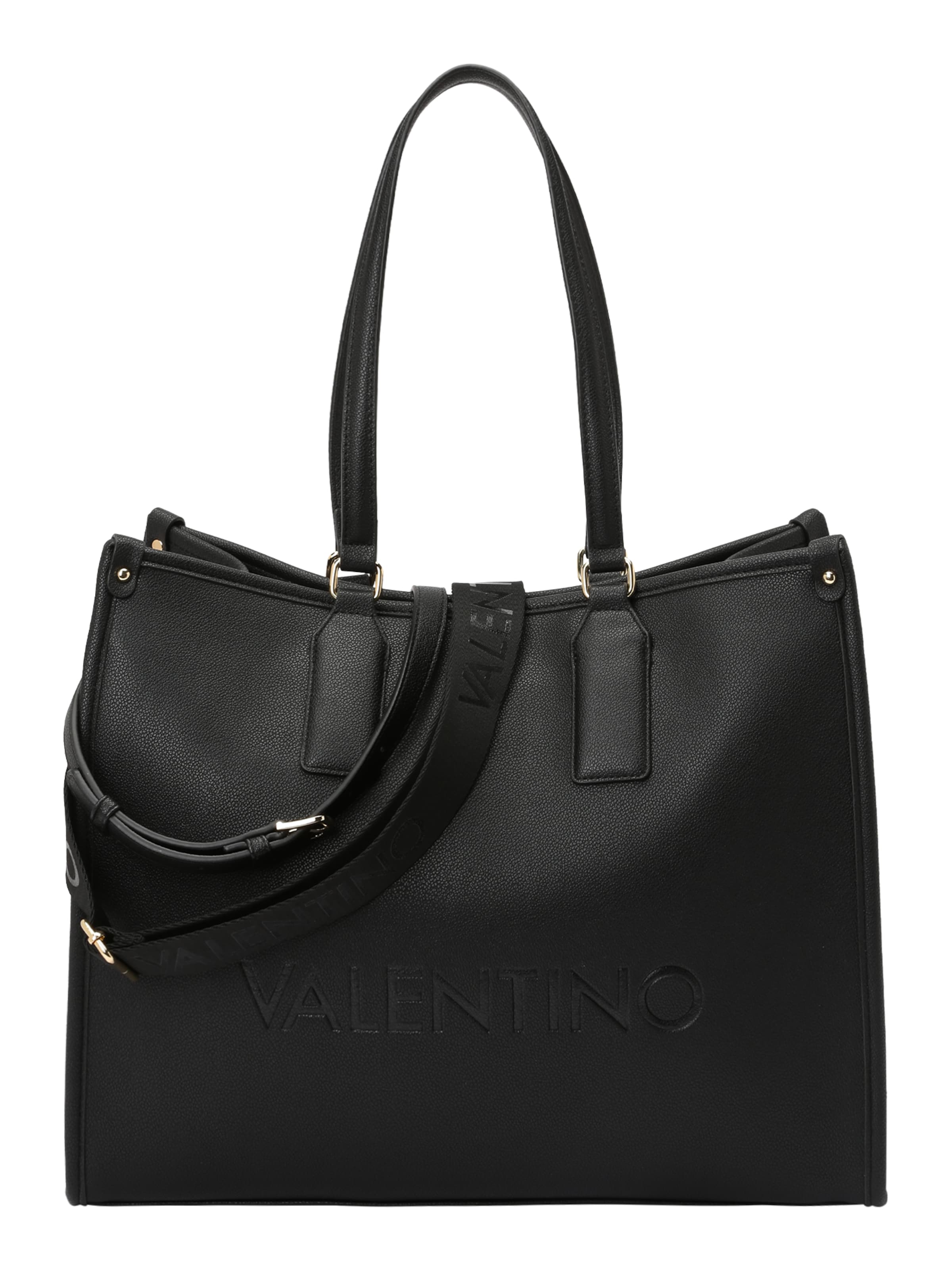 VALENTINO "Чанта тип ""Shopper""" в черно: отпред