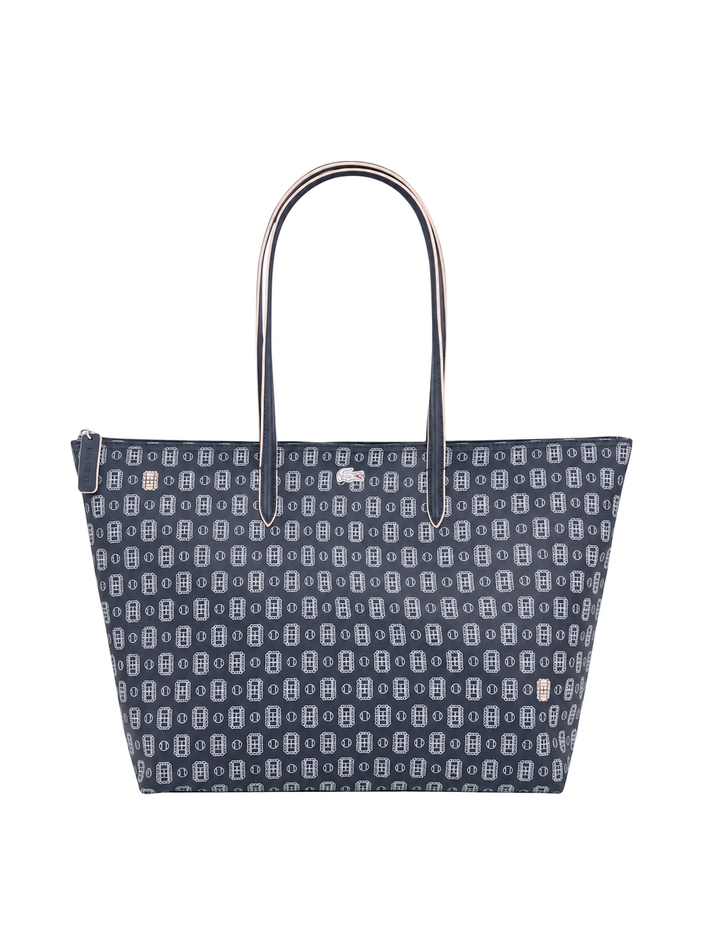 mėlyna LACOSTE Pirkinių krepšys 'Lacoste Grand sac cabas L.12.12 Concept imprimé Marine Sombre Farine': priekis