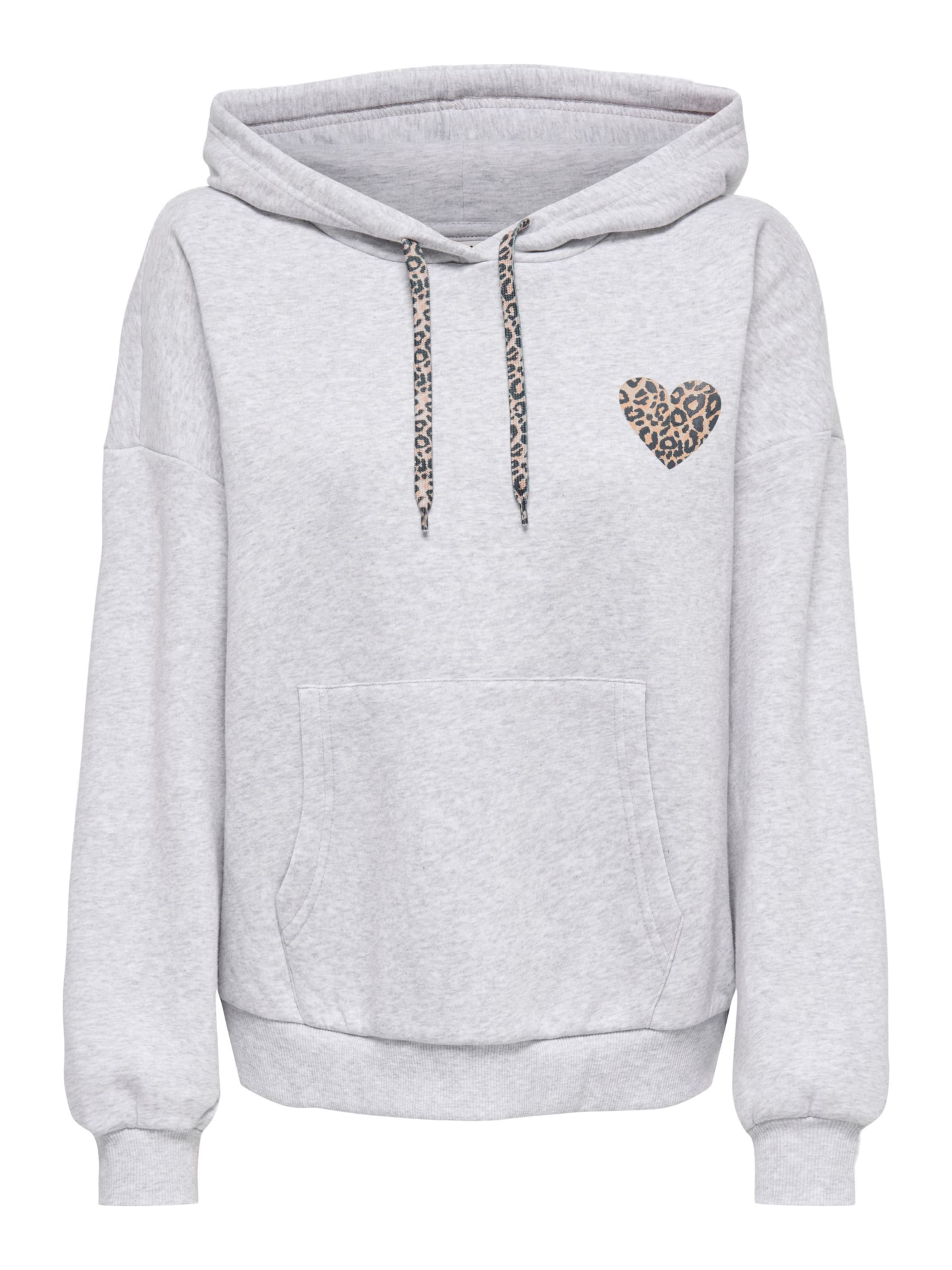 ONLY Sweatshirt in Grijs: voorkant