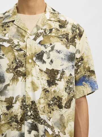 SELECTED Comfort fit Button Up Shirt 'Vero' in Yellow